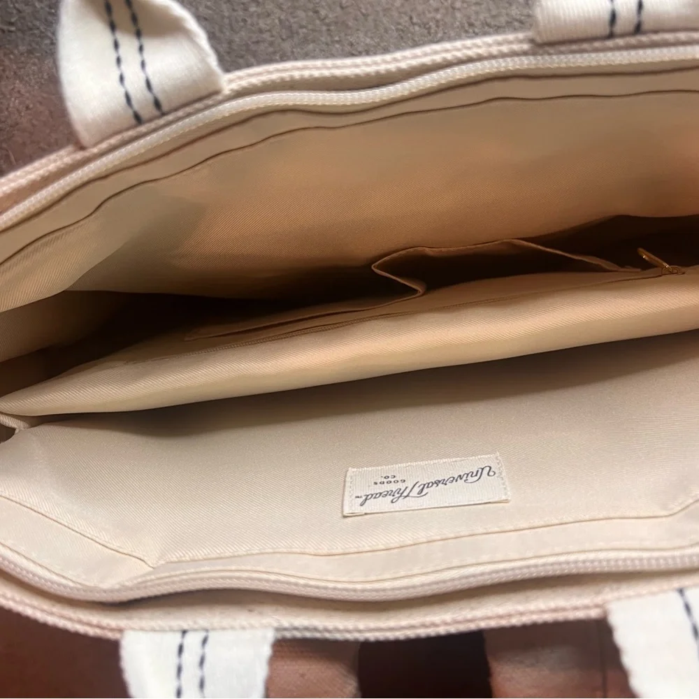 Universal Thread Cream Canvas Laptop Tote Bag